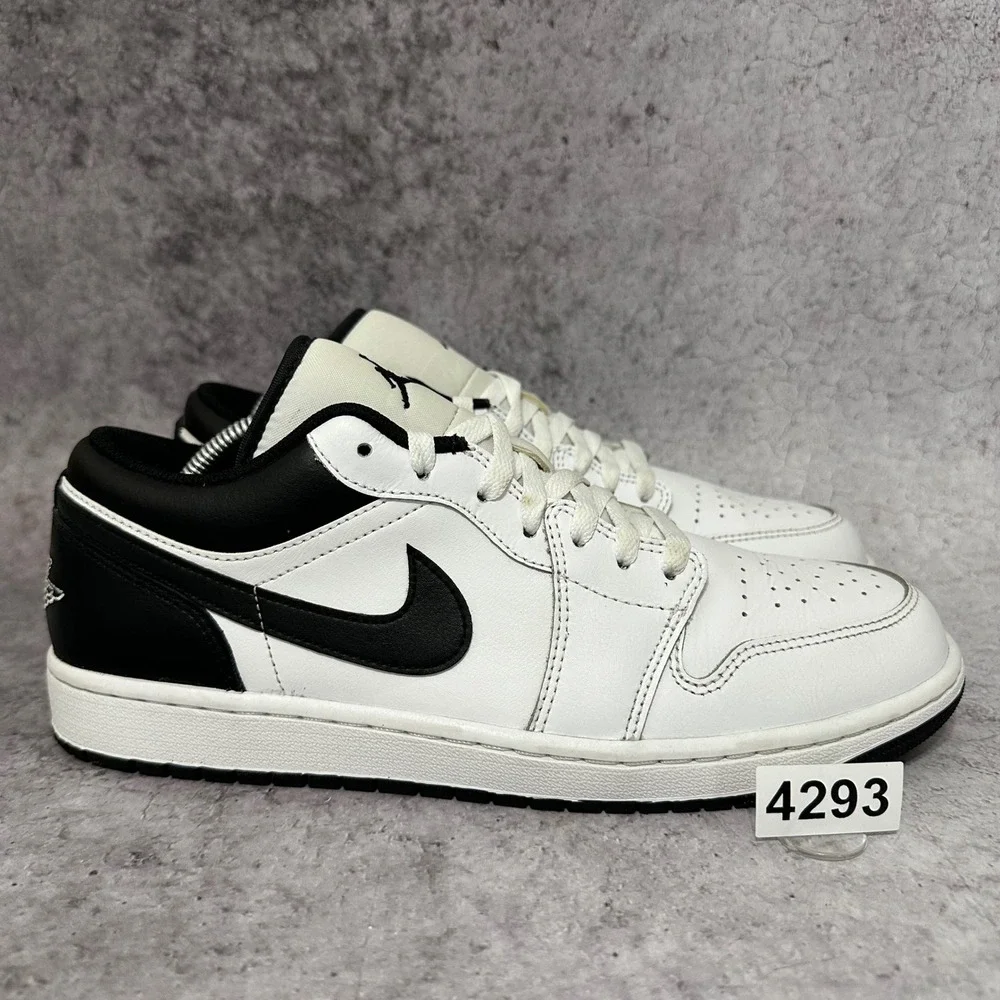 Jordan Air Jordan 1 Low Mens Sz 11 White Black Reverse Panda 553558-132 Leather